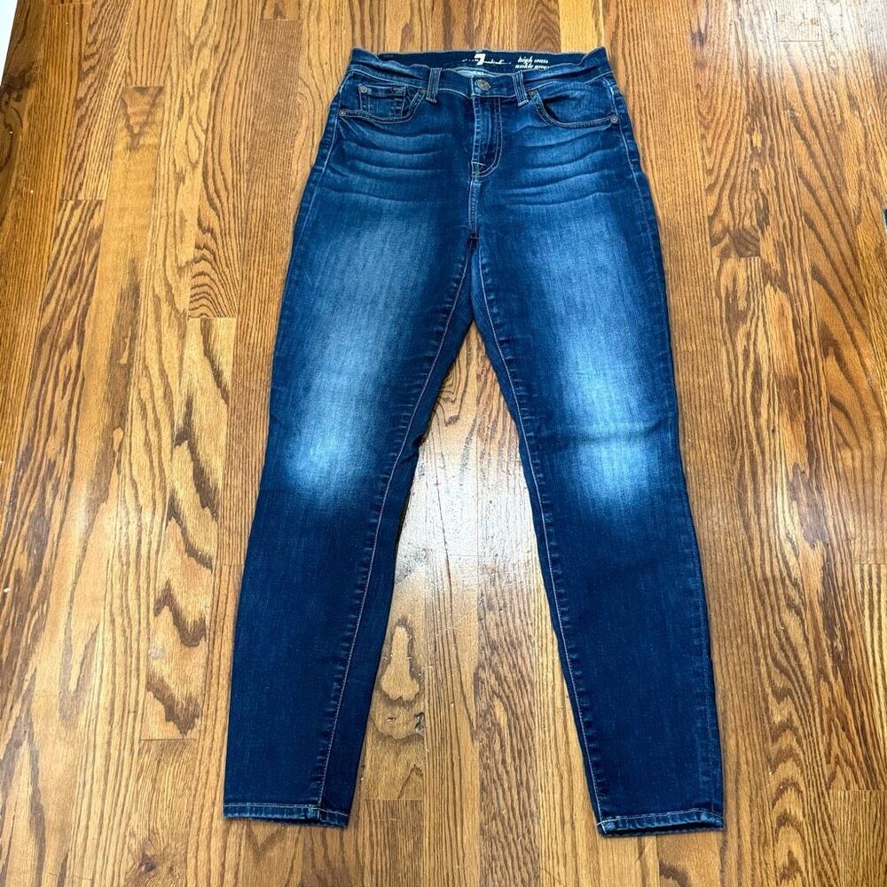 7 for all Mankind Genevieve High Waist Ankle Jeans. Size 28.
